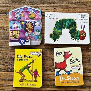 Lot of 4 Early Readers Toddler/ Preschool Board Books Dr Seuss and Others